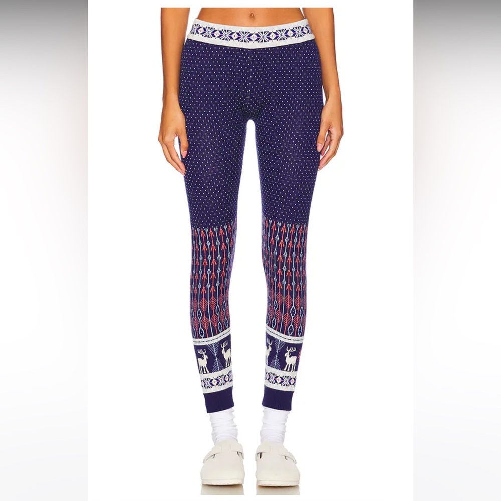 Free People Intimately Falala Fair Isle Legging in Midnight